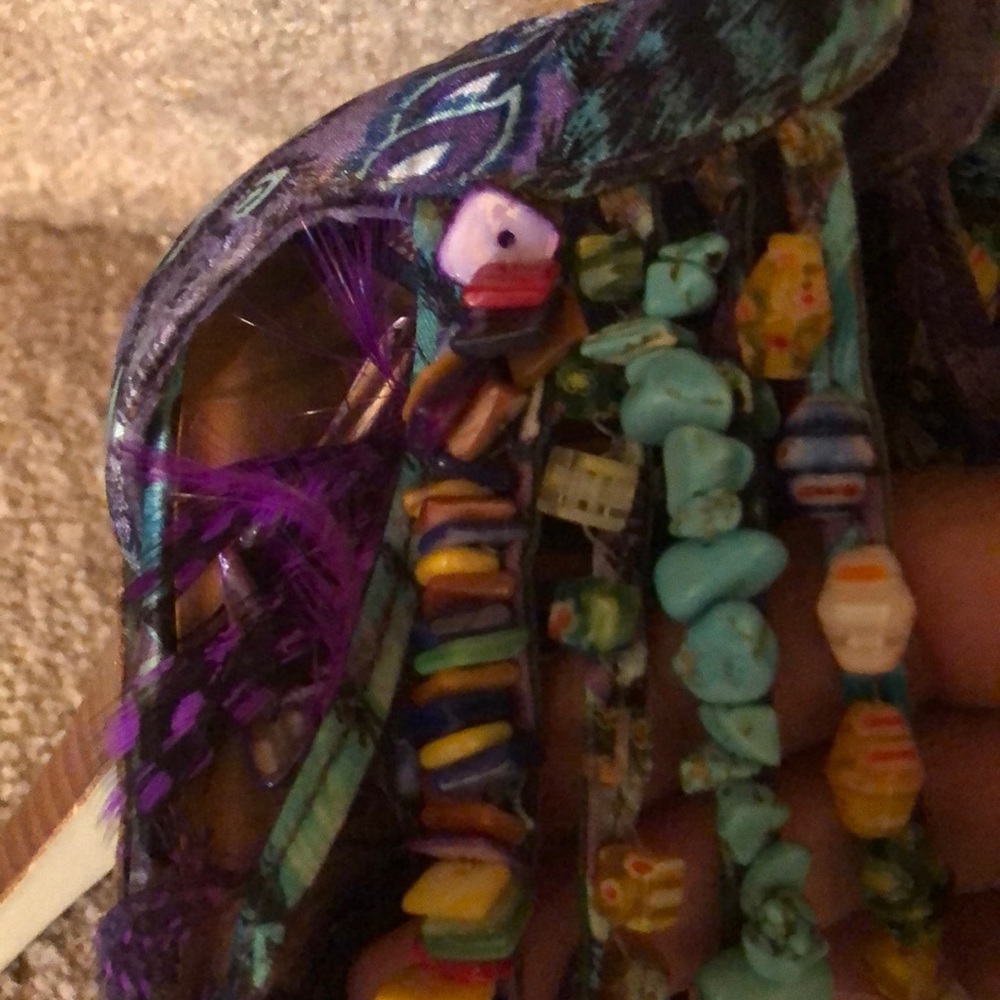 GORGEOUS! UNIQUE! MULTI COLOR HI HEEL - Picture 6 of 6